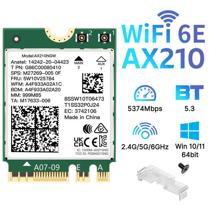 WiFi%206E%20AX210%20Wireless%20Card%20Bluetooth%205.3%20Tri%20Band%202.4G/5Ghz/6G%20Desktop%20Kit%20Antenna%20For%20Intel%20AX210NGW%20M.2%20NGFF%20Wlan%20WiFi%20Card%20-%20Image%207