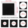 20PCS Plastic Square Coin Holder Capsules Container Coin Transparent Gaine Small Round Coin Protection Box Display 20mm-40mm. 