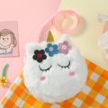 Children's Cross-Body Bag Plush Unicorn Cartoon Coin Purse Cute Girl Flower Cross-Body Bag Portable Hundred Shoulder Bag. 