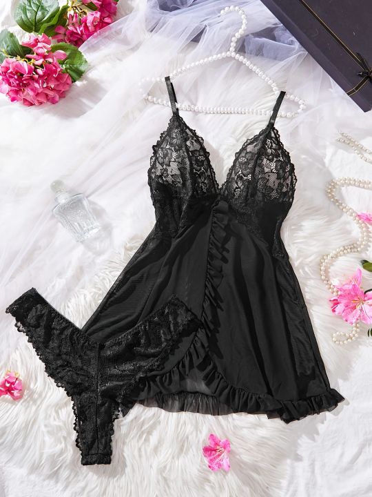 %20Lace%20Lingerie%20Set%20for%20Women,%20Red%20Sleepwear%20Nightdress%20with%20Matching%20Panties,%20V-Neck%20Sheer%20Lace%20Camisole,%20Romantic%20Night%20-%20Image%206