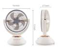 Joy Super JY-2570 Professional 6 Battery Rechargeable Portable Table Fan.