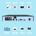 4K 10CH NVR 4/8Port POE For 8MP 5MP 4MP Onvif IP Camera Security System Audio Surveillance Video Recorder Compatible HIK Dahua. 