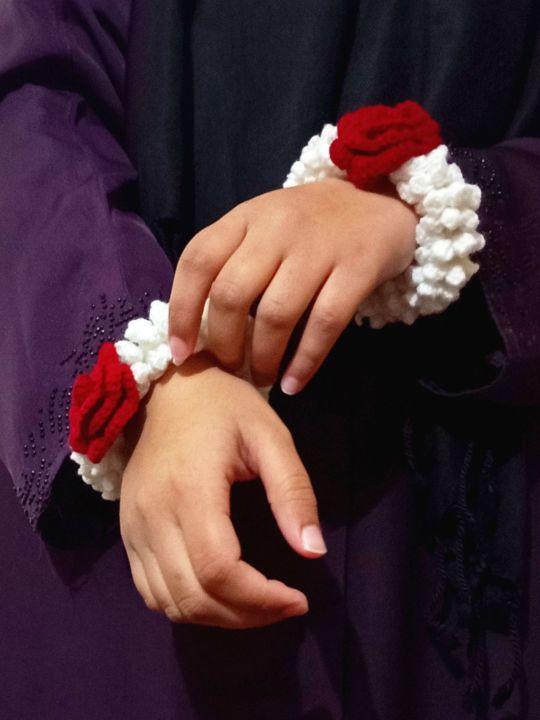 Pair of crochet gajray/ handmade/ flower woolen gajray for wedding and other events