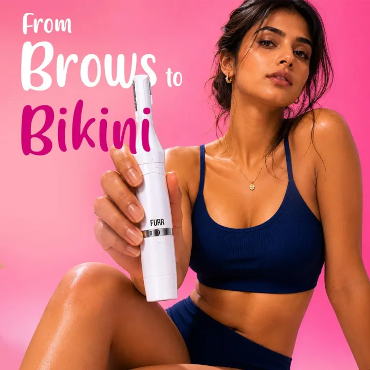 FURR%206-in-1%20Multipurpose%20Trimmer%20&%20Shaver%20with%201%20Year%20Warranty%20%7C%20For%20Eyebrows,%20Underarms,%20Legs%20&%20Bikini%20Line%20%7C%20Water%20Resistant%20&%2090%20Minutes%20Run%20Time%20%7C%20C%20Type%20Charging%20%7C%20Smooth%20on%20all%20Skin%20Types%20-%20Image%204