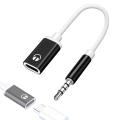 3.5mm Female Headphone Jack Adapter Type C Earphone Adapter Type C Round Head Adapter Cable Earphone Audio Adapter Cable.