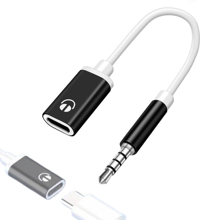 3.5mm Female Headphone Jack Adapter Type C Earphone Adapter Type C Round Head Adapter Cable Earphone Audio Adapter Cable