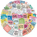 50Pcs Inspirational Words Stickers Pack,Motivational Quote Stickers for Teens and Adults,Vinyl Decals for Water Bottles. 