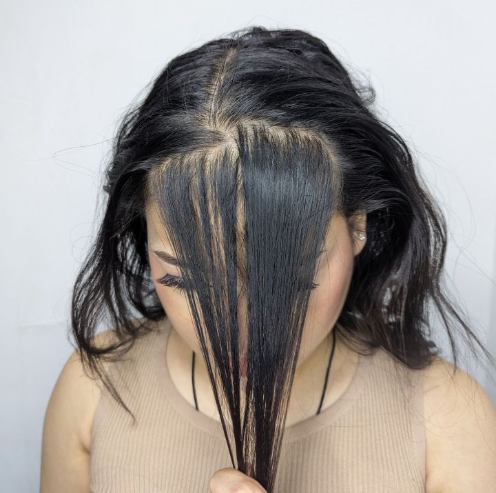 12%20Inches%20Clip%20In%20Hair%20Toupee%20Brown/%20Hair%20Patch/%20Hair%20Topper%20For%20Women%20-%20Image%202