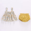 Lawadka Summer Thin Newborn Baby Clothes For Girls Set Print Mini Dress And PP Shorts 2Pcs Set Infant Baby Clothing Outfit 2024.