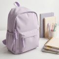 Large Lightweight Simple Solid Color Casual Kids Backpack Advanced Waterproof Durable with Reflective Strip Children's Schoolbag.