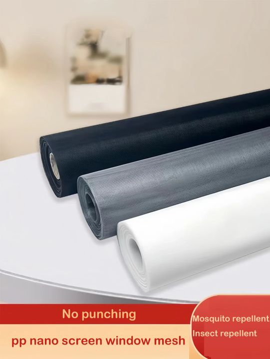 PP Nano Household Mesh, Multifunctional Mosquito Gauze Mesh Roll Can Be Cut and Customizable Size for Large Coverage Window Door