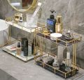 2 Teir cosmatics organizer tray and table tray for serving. 