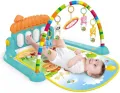 Huanger - 3 In 1 Newborn Baby Play Gym Piano Fitness Rack - Activity Mat. 