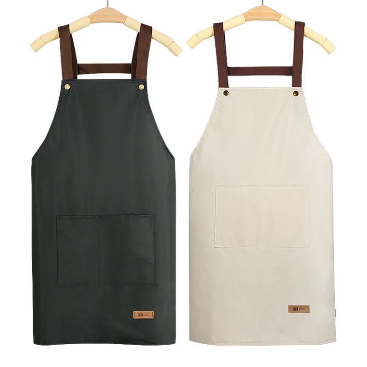 Kitchen Cooking Apron - Unisex Cute Adjustable Waterproof Canvas Aprons, Ideal for Chefs, Servers &
