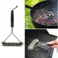 Triangular Wire Grill Brush Stainless Steel Nonstick Heat Resistant Grill Cleaning Tool Efficient and Safe Kitchen Accessory. 