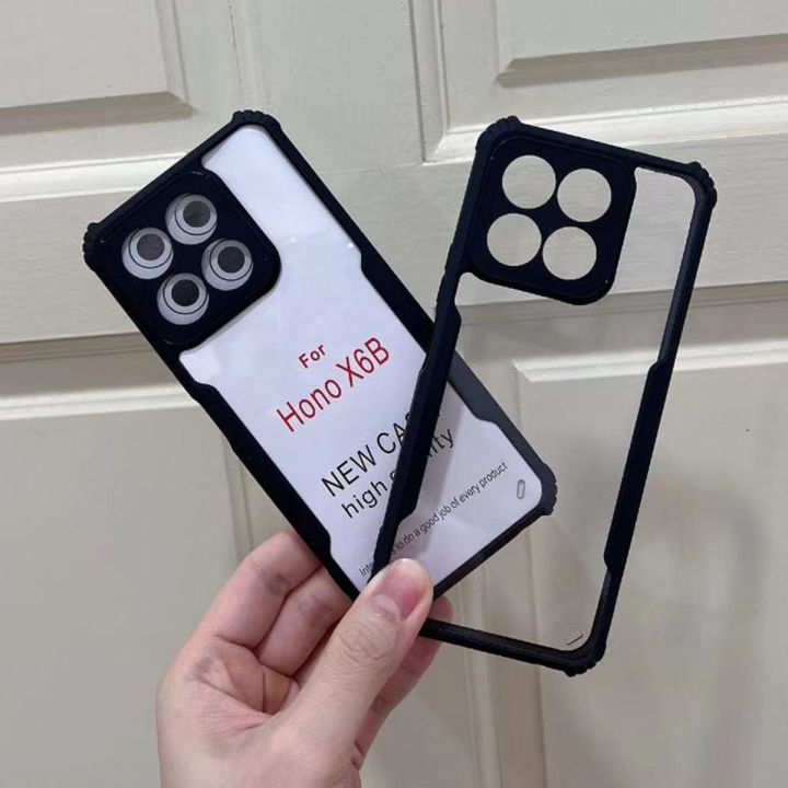 Honor X6b Back Cover Transparent Black Premium Quality Phone Case