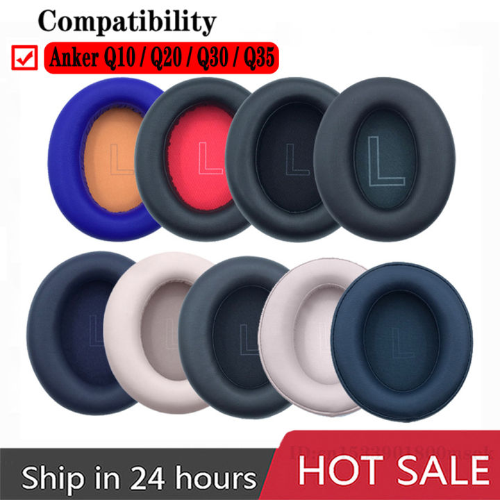 Replacement Protein Ear Pads for Soundcore Life Q10 Q20 Q30 Q35 Headphones Soft Foam Ear Cushions High Quality