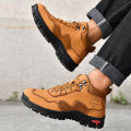 New Autumn Handmade Leather Men Boots Outdoor Design Sneakers Man Breathable Casual Leather Shoes Men Ankle Boots Fall Plus Size. 