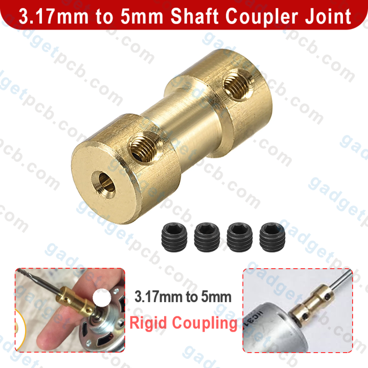 3.17mm to 5mm Shaft Coupler Joint Connector 3.17-5mm Bore Joint Stepper Motor Rigid Coupling 20mm Length 9mm Diameter, Shaft Coupler Connector CNC & 3D Printer Parts