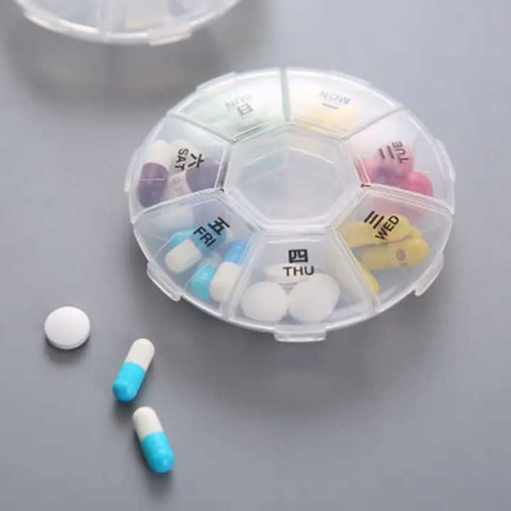 7%20Compartments%20Portable%20Round%20Mini%20Plastic%20Pill%20Box%20Medicine%20Box%20Travel%20Pill%20Storage%20Case%207%20Days%20Weekly%20Pill%20Organizer%20-%20Image%204