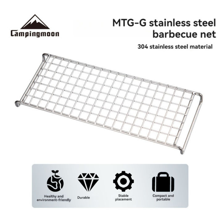 CAMPINGMOON%20MTG-G%20Camping%20Equipment%20Barbecue%20G-net%20Small%20and%20Lightweight%20Grill%20with%20304%20Stainless%20Steel%20Barbecue%20Net%20-%20Image%203