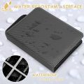 4-Pocket Card Binder (400 Cards) – Carbon Fiber PU, Black/Blue​​  Professional storage for  TCG & gaming cards. Collector's. 