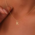 A-Z Initial Necklace 18K Gold Plated Necklace Cute Letter Stainless Steel Necklace for Women.