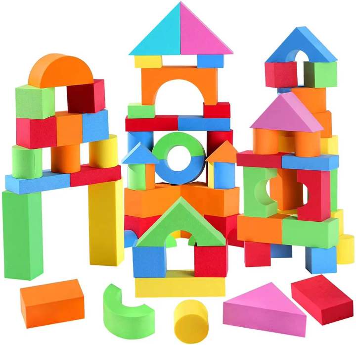 Soft Building Blocks Eva Foam Kids Educational Toys 52 Pcs  Big Size
