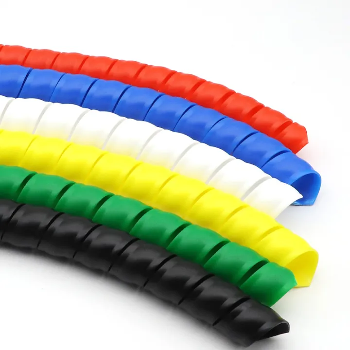 Winding Protector 2M Long 8/10/12mm Cable Protection Sleeving Spiral Wound Flexible Wire ...