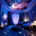 Star and moon projection night light fairy light bedroom LED atmosphere music synchronization color changing projection light.