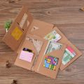 Kraft Paper File Folder for Refillable Travel Journals, Standard Portable Passport Size Kraft Refill Insert Cards Organizer. 