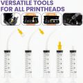 MIRAVEXL 100ml Printhead Cleaning Kit Liquid Solution for Epson Brother Inkjet Printer Head Unclog Cleaner Repair Tool.