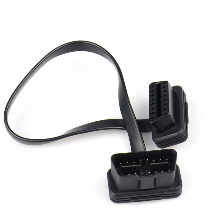 30/60/100CM%20Flat+Thin%20As%20Noodle%2016%20Pin%20Socket%20OBD%20OBDII%2016Pin%20Male%20To%20Female%20Car%20Scanner%20OBD2%20Extension%20Cable%20Connector%20-%20Image%202