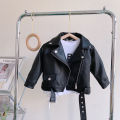 Spring New Girls Leather Jackets For 2-8 Years Children Classics Fly Coats Kids Clothing Baby Girls Fashion Pu Outerwear.