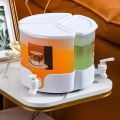 3 in 1 5.2L Beverage Drinking Dispenser Rotating Detachable Water Liquid Container Fridge Cold Kettle Fruit Juice Maker Bar Tool. 
