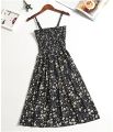 Summer Chiffon Camisole Sleeveless Dress Women Mini Dresses Fashion Elastic Waist Casual Spaghetti Strap Dresses Vestidos Girls.