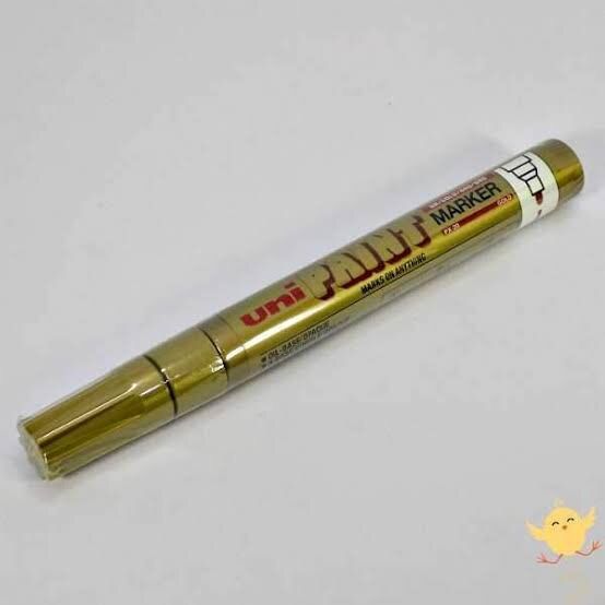 Uni%20Paint%20Marker%20,Shiny%20Gold%20and%20White%20,Marks%20on%20anything%20-%20Image%203