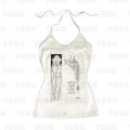 Cute Girls Casual Baby Tank Harajuku Anime Punk Print Long Sleeve Street Tops Vintage Y2k Style Emo Women Vest 90s Fashion.