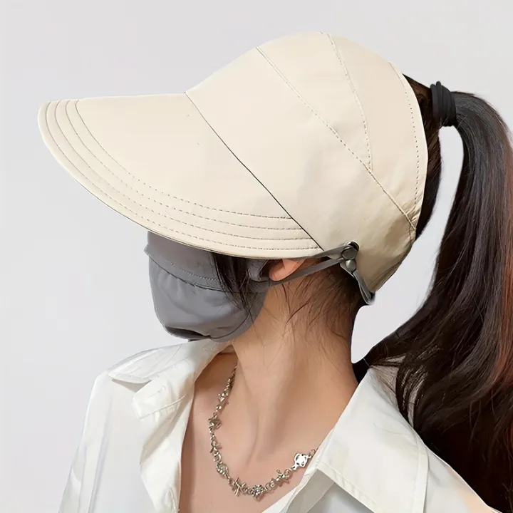 Spring%20and%20summer%20empty%20top%20duckbill%20cap%20women's%20baseball%20cap%20can%20hang%20mask%20outdoor%20sun%20hat%20thin%20quick%20drying%20sun%20hat%20-%20Image%204