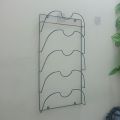 1 pcs Metal Wire Pot and Pan Lid Rack Organizer for Kitchen Cabinet Doors or Wall Mount - Upright Storage Holder with 5 Slots - Black.
