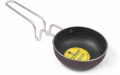 Kitchmate Pure Iron Tadka Pan Mini Round Frying Pan with Steel Handle. 