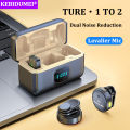 Lavalier Microphone 2.4GHz Wireless Microphone Magnetic Suction Microphone With Charging Case For Video Recording Plug and Play. 