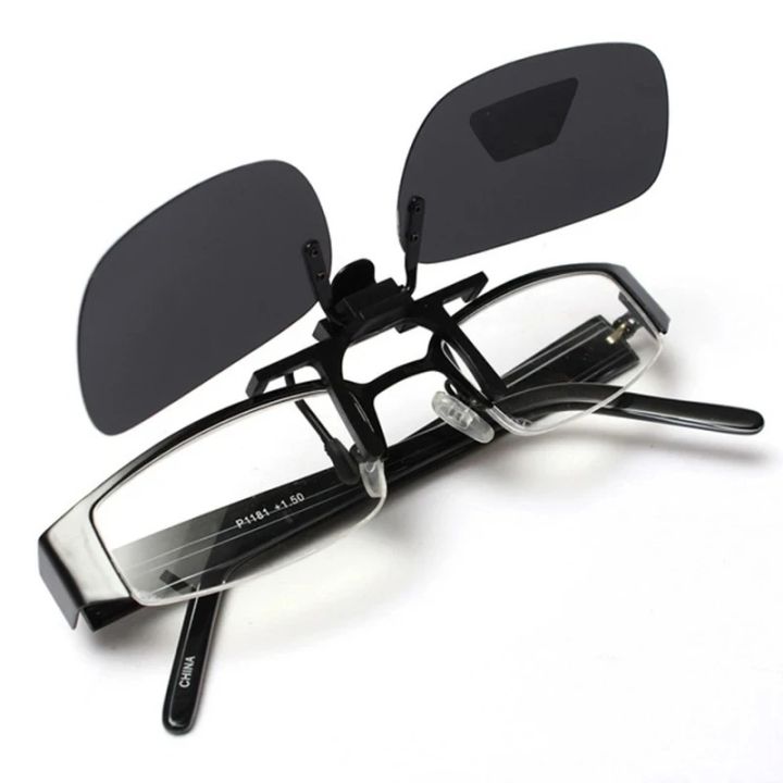 4%20Color%20Grey%20Lenses%20Polarized%20Sunglasses%20Clip%20On%20Flip%20Up%20UV%20380%20Driving%20Fishing%20Night%20Vision%20Glasses%20Clips%20-%20Image%202