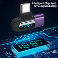 elough 6A Digital Display Type C to Type C OTG Adapter for 120W Fast Charging USB C Cable USB2.0 Connector Conventor. 