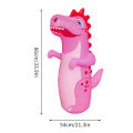 Inflatable Punching Bag Leakproof Inflatable Dinosaur Toy Free Standing Boxing Bag PVC Tumbler Sandbag for Kids Presents. 