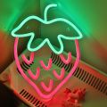 Strawberry Neon Sign LED Neon Light Wall Decor for Bdroom Game Room Store Party Kitchen Restaurant Club Gift for Friend. 
