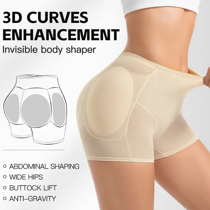 Women%204-Pad%20Butt%20Lifter%20Panties%20High%20Waist%20Tummy%20Control%20Shapewear%20Hip%20Enhancer%20Mesh%20Briefs%20Belly%20Slimming%20Body%20Shaper%20Shorts%20-%20Image%206