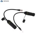 1Pcs RJ45 8P8C Waterproof Network Pass-through Head Connector RJ45 Male To Female Adapter Extension Cord.