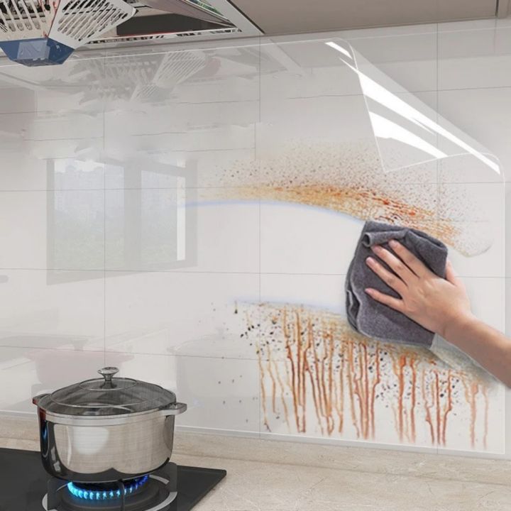 Wall Protector Film Transparent Kitchen Oil Proof Electrostatic ...