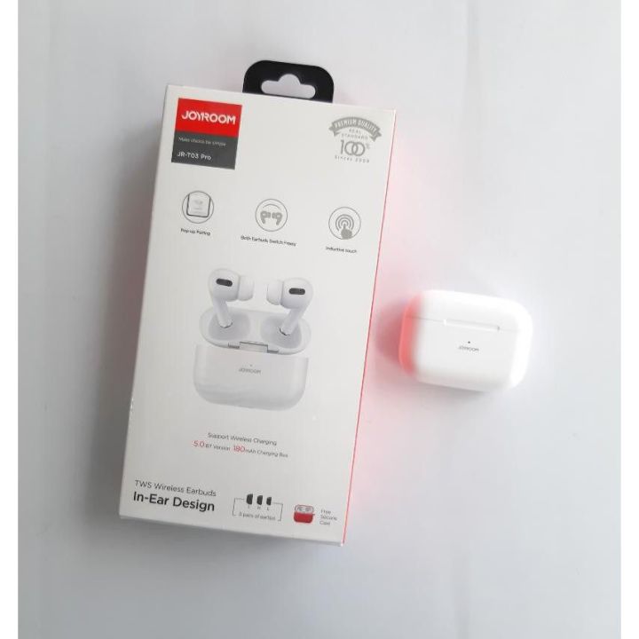 Joyroom Airpods Pro JR T03S Pro ear buds silicon case free with high bass earbuds airbuds air buds wireless earbuds earphones Daraz.pk